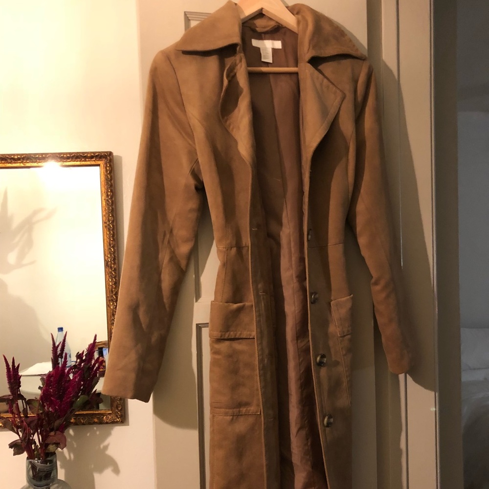 H & M camel trench coat